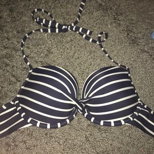 Navy and White Striped Aerie Bikini